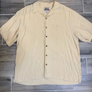 Paradise Coves  Shirt Men's XL Silk Short Sleeve Button Up Hawaiian Resortware